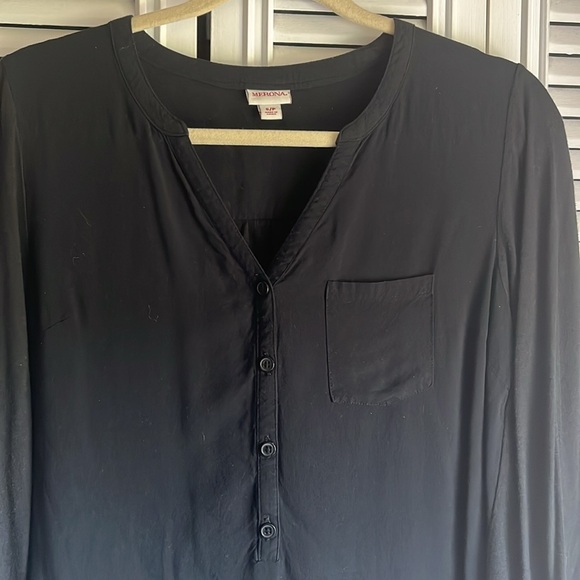 Merona black tunic top - Picture 2 of 7